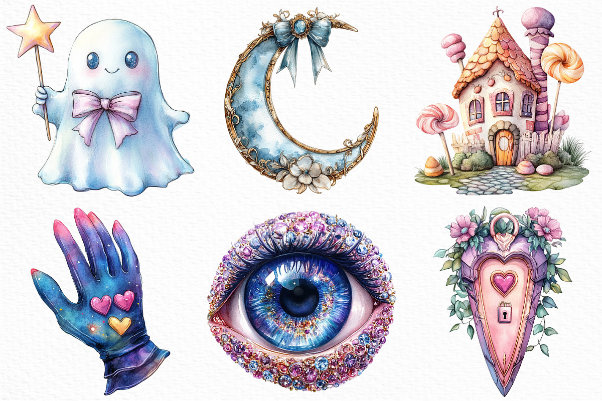 Halloween Girly Witch Vibes Clipart, an Illustration by Craft Nest (Photo 4 of 6)