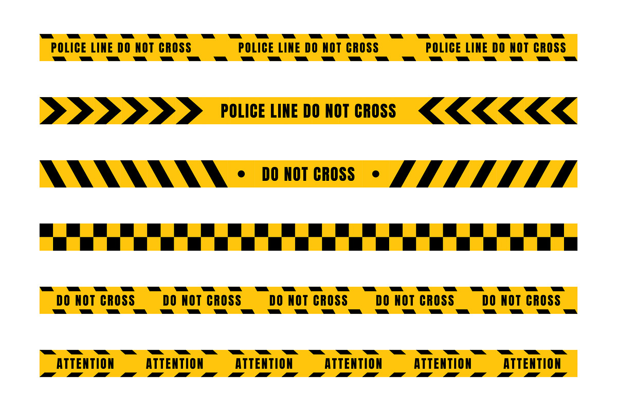 A set of police lines, an Object Illustration by Saba Vector