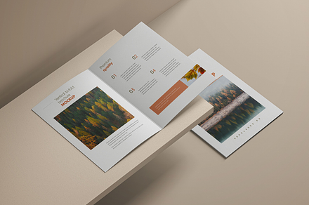 Vertical Bifold Brochure Mockup, an Advertising Mockup by Hubzway