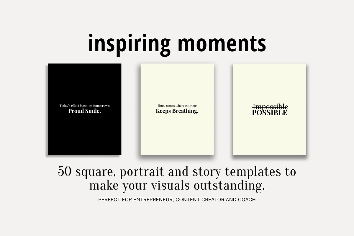 50 INSPIRING INSTAGRAM QUOTES, a Social Media Template by RB Boutique (Photo 4 of 8)