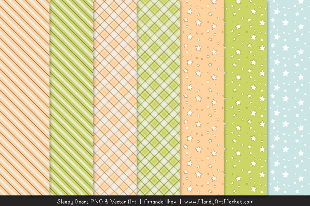 Bamboo Sleepy Bears Clipart, an Illustration by Amanda Ilkov (Photo 5 of 5)
