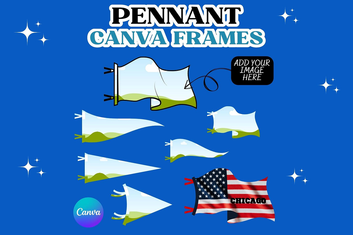 Pennant Canva Frames, Sports Banner, an Object Graphic by GraphiCarola (Photo 1 of 7)