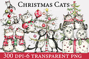 Whimsical Christmas Cats, an Illustration by Designworld (Thumbnail 1 of 6)