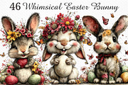 Whimsical Easter Bunny Clipart Png, an Illustration by Craft Nest (Thumbnail 1 of 11)