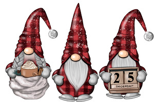 Christmas Gnomes Buffalo Plaid