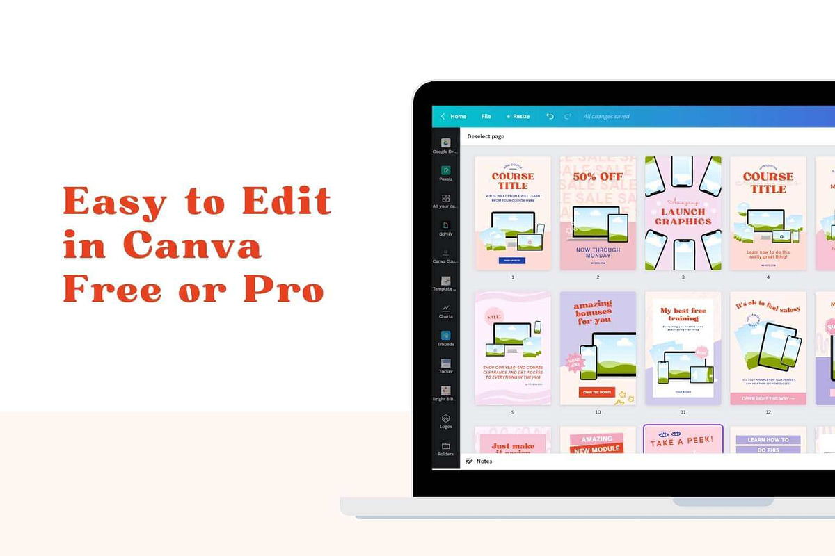 Bright & Bold Canva Device Pins, a Social Media Template by Creative Day (Photo 6 of 6)