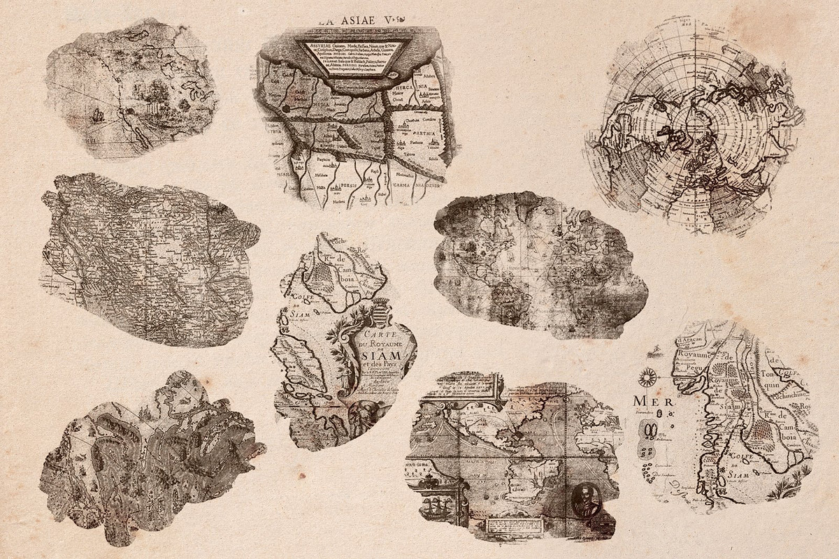 Vintage Maps. Stamp Brushes, a Brush Add-On by Julia_Raketic (Photo 11 of 15)