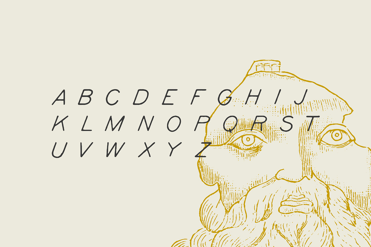 Kyril — A display hand-drawn font preview 3