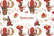 Cute Watercolor Set Bunnies In Love, an Animal Illustration by ViktoriyaD (Thumbnail 7 of 7)