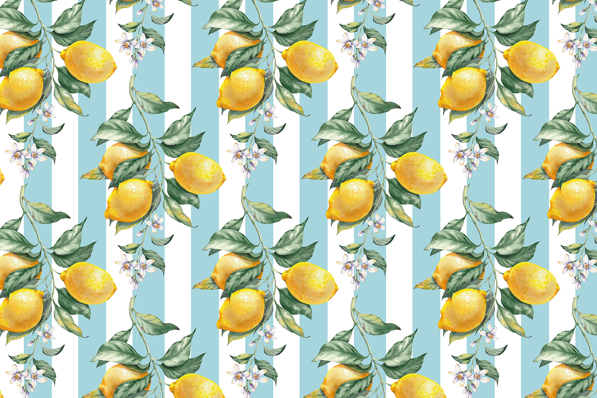 Lemon Garden Seamless Patterns, a Pattern Graphic by Jeanna Draw (Photo 9 of 10)
