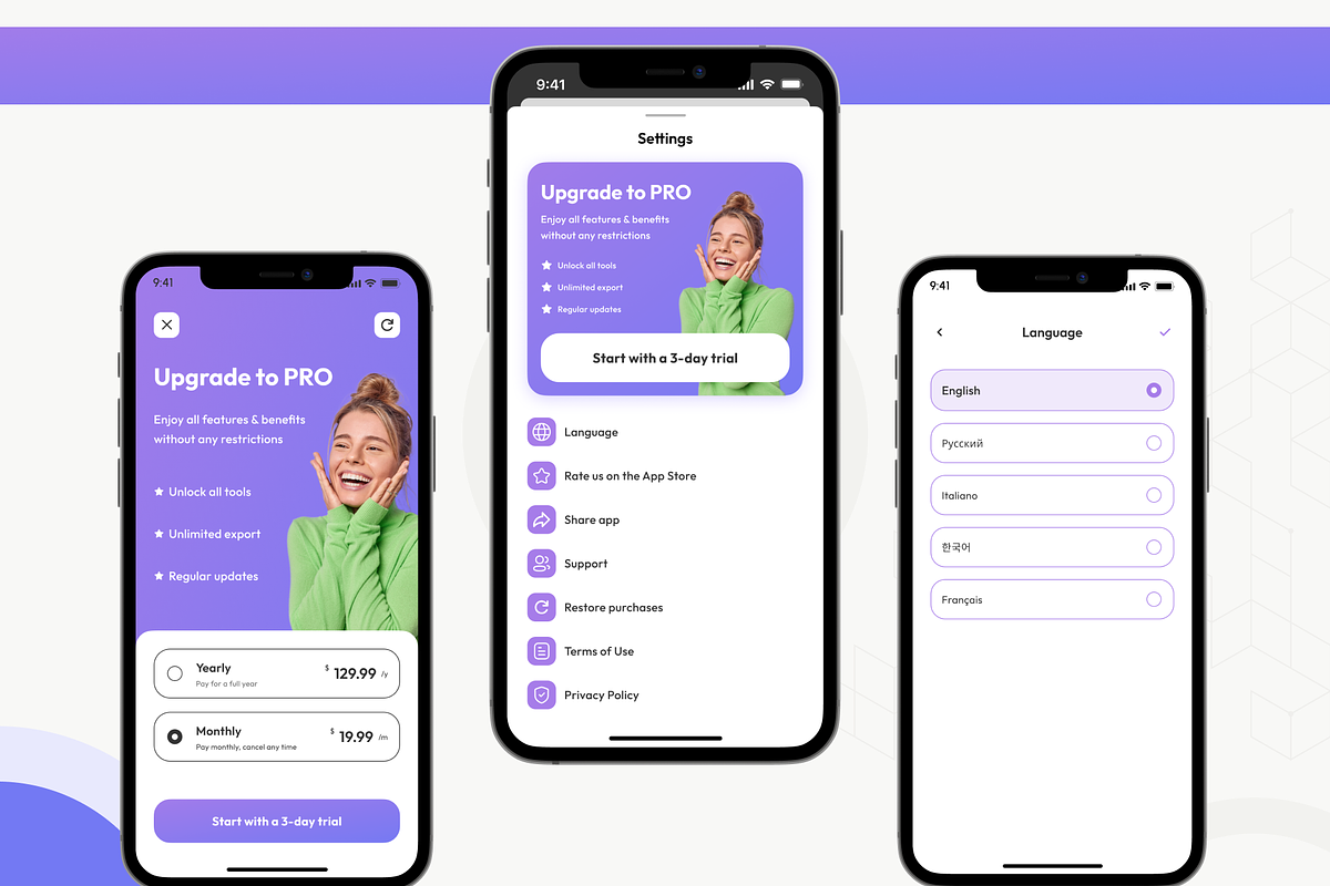 Body Tune mobile app, an App Template by Shoppie (Photo 3 of 3)