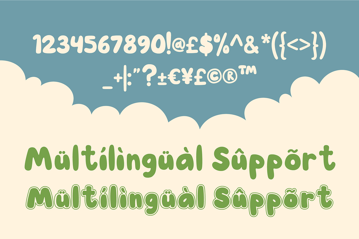 Popyni – Bubbly Summer Display Font, a Sans Serif Font by Huge Dream Studio (Photo 4 of 10)