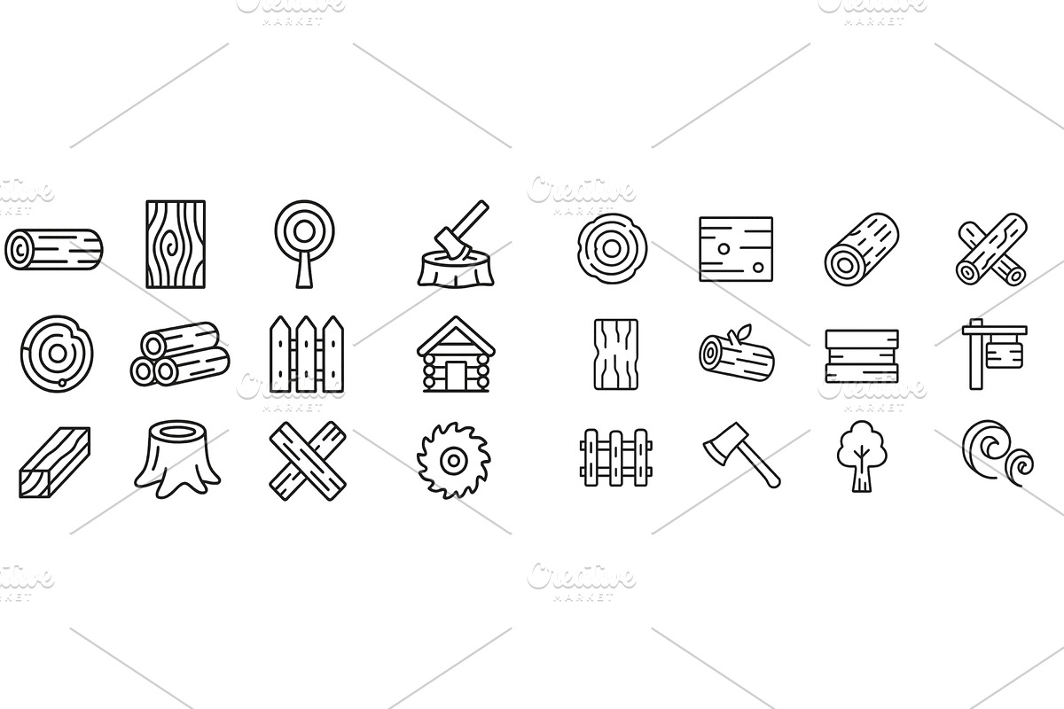 Collection of wooden elements and, an Object Illustration by ZinetroN