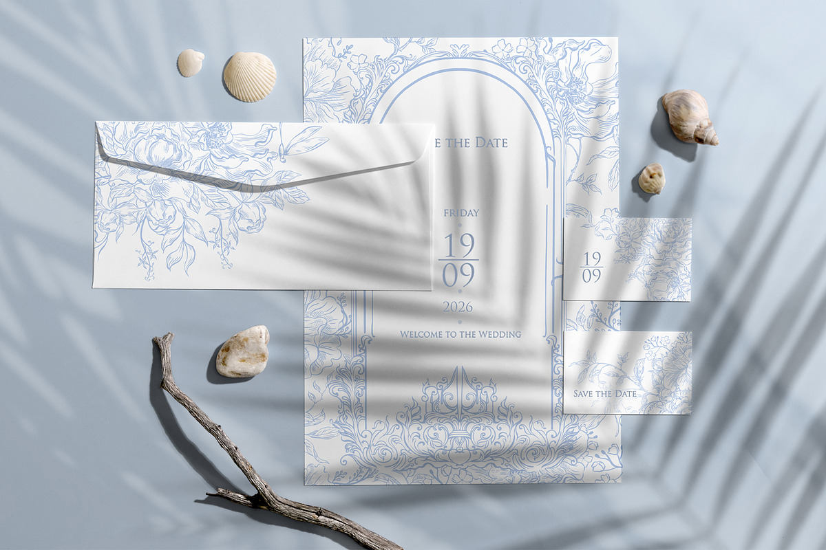 TOILE DE JOUY BLUE & BLACK, an Object Graphic by Knopazyzy (Photo 3 of 19)