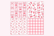 Preppy Coquette Bows Collection, a Pattern Graphic by cafelab_store (Thumbnail 2 of 3)
