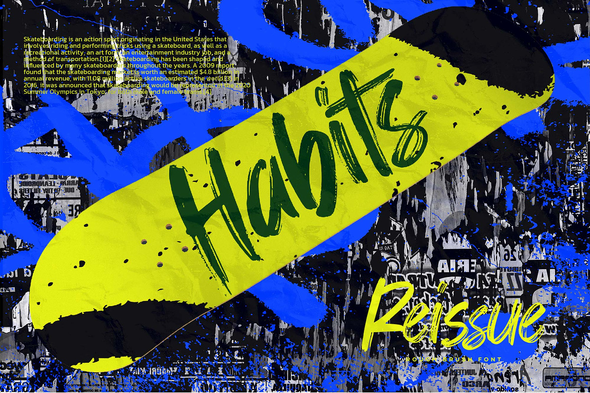 Reissue – Rough Brush Font, a Handwritten Font by Almarkhatype (Photo 6 of 8)