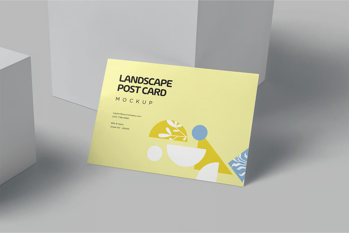 A4-A5-A6 Landscape Post Card Mockups, an Advertising Mockup by megostudi0 (Photo 2 of 6)