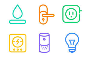 Various household icons representing, a Technology Illustration by ZinetroN