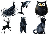 Animal Silhouettes Clipart, an Illustration by Designworld (Thumbnail 3 of 9)
