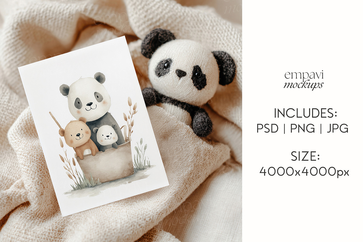 5x7 Baby Shower Card Mockup, a Mockup by EmpaviMockups (Photo 8 of 8)