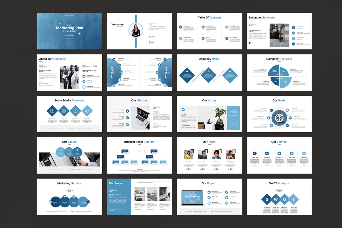 Marketing Plan Presentation Template, a Presentation Template by PrintIdea (Photo 10 of 11)