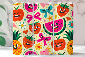 Kawaii Fruit Pastel 20oz Tumbler, an Arts & Entertainment Photo by LamanAzalea