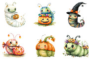 Halloween Caterpillar Clipart, a Seasonal Illustration by Designking (Thumbnail 4 of 4)