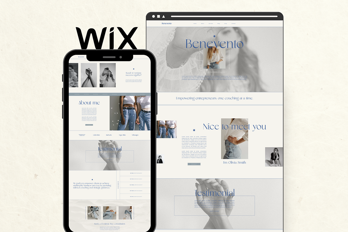Wix Website Template Small Business, a Wix Template by Branding Babe Co. (Photo 1 of 10)
