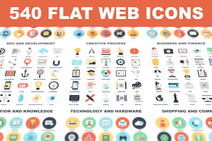 Simplistic Flat Web icons.
