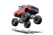 Prompt Monster Truck Clipart, a Decorative Illustration by Creative design (Thumbnail 7 of 7)