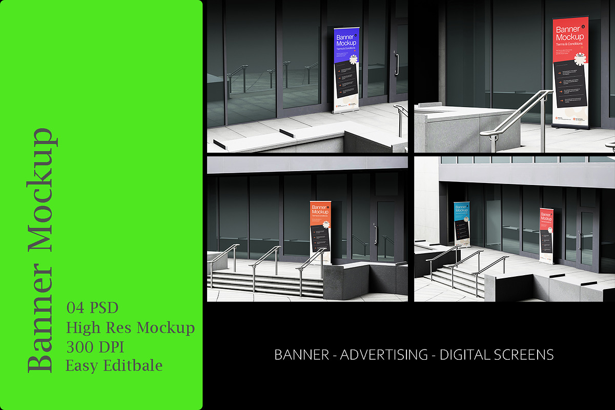 Banner Mockup, an Advertising Mockup by Sosuna Studio (Photo 1 of 5)