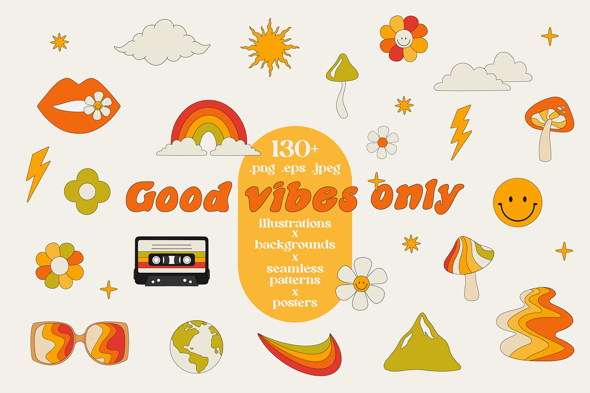 Good vibes | Graphics & patterns, an Illustration by by Margo (Photo 1 of 7)