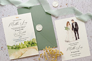 Bride & Groom Wedding Invitation, an Invitation Template by BlueRobinDesignShop (Thumbnail 3 of 6)