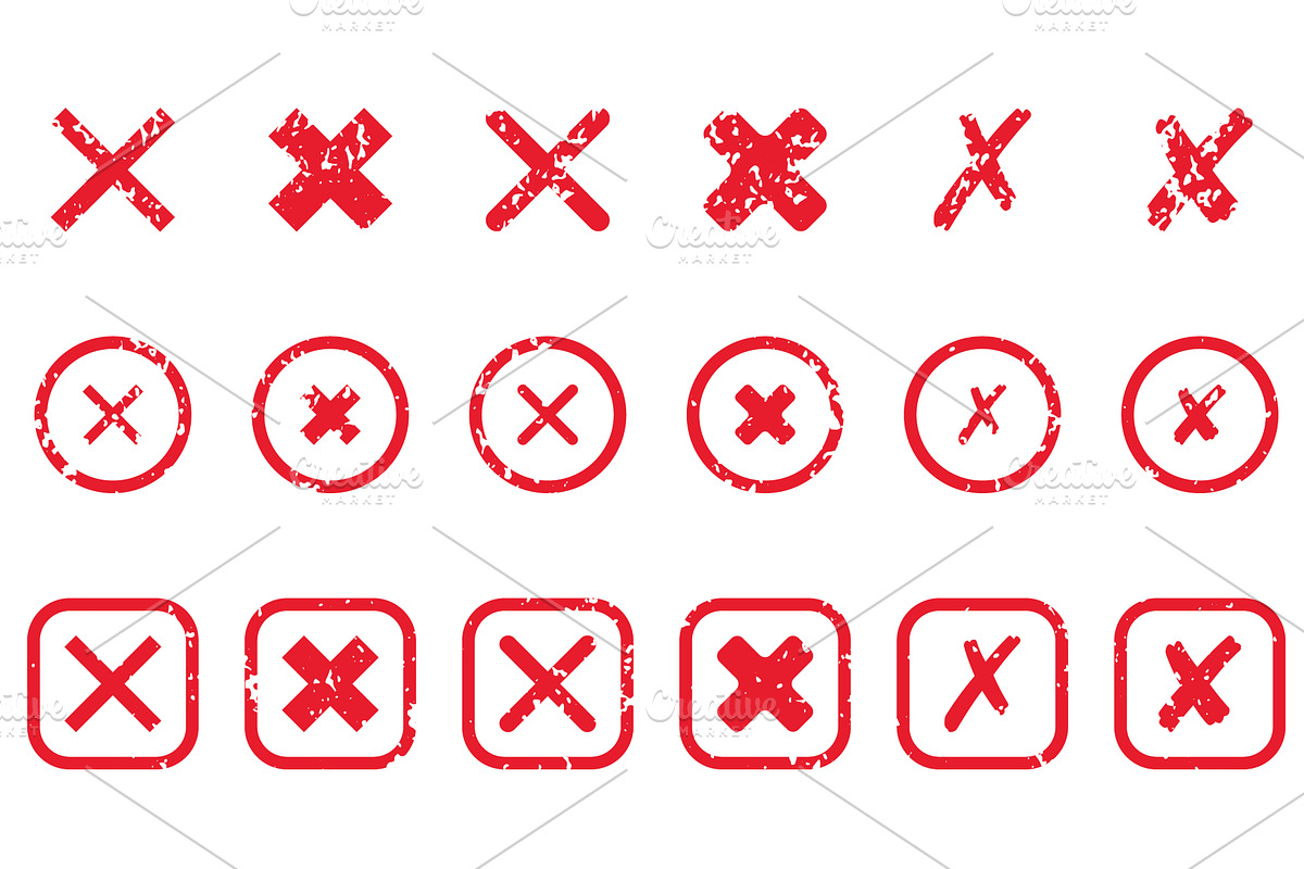 Cross Shape Silhouette Icon Set, an Object Illustration by Vector Creator