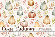 Autumn Pumpkins Seamless Pattern, a Pattern Graphic by Kreeya Art Shop (Thumbnail 1 of 13)