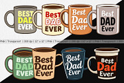 Dad’s Coffee Mug Clipart, a Graphic by Artnoy (Thumbnail 2 of 5)