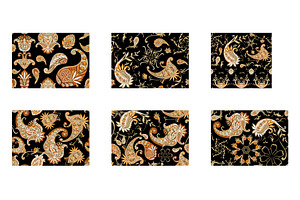 Embroidery Paisley Seamless Pattern