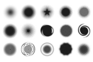 Halftone circles. Abstract dotted, an Object Illustration by winwin.art