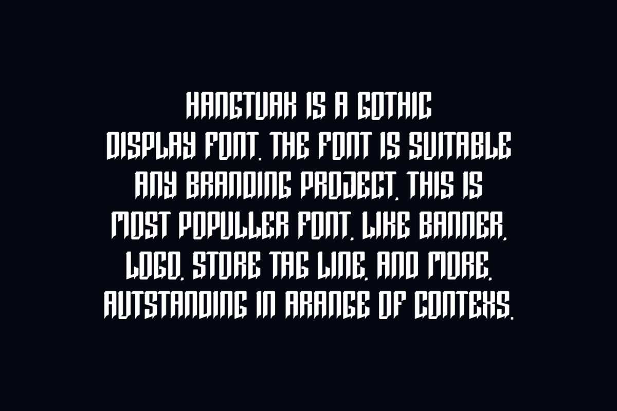 Hangtuak - Gothic & Blackletter Font, a Blackletter Font by QR Design Studio (Photo 2 of 6)