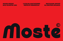 Moste - Geometric Sans Serif