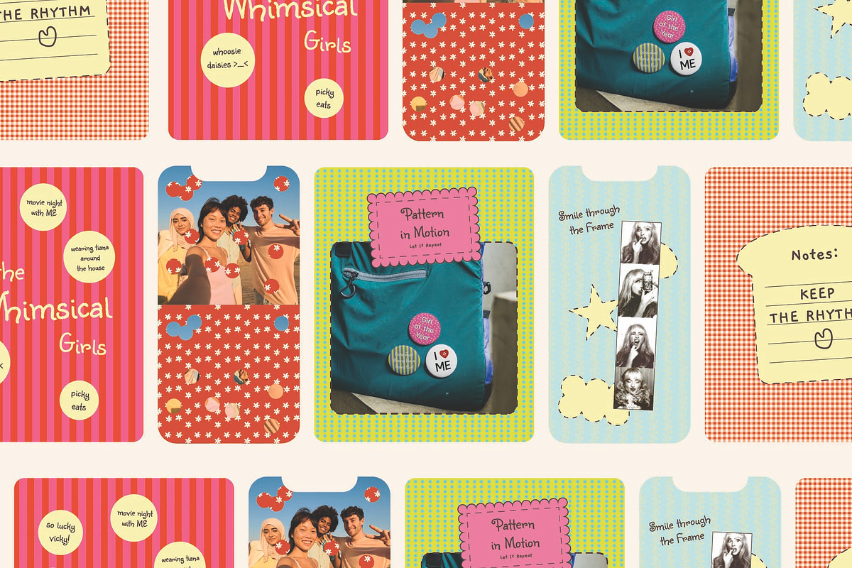 Quirky Playful Seamless Pattern Pack, a Decorative Illustration by Invisual Studio (Photo 10 of 11)