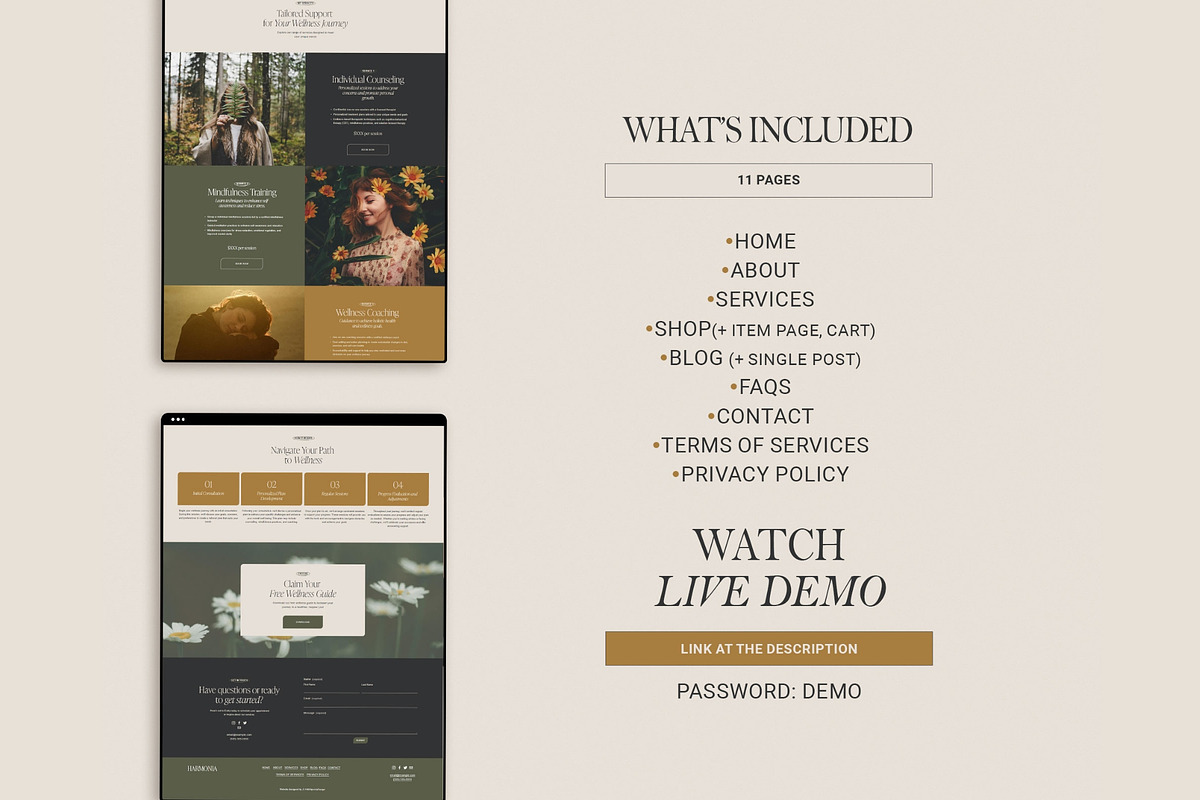 Therapist Website Template, a Squarespace Template by 3.14&Co (Photo 3 of 10)