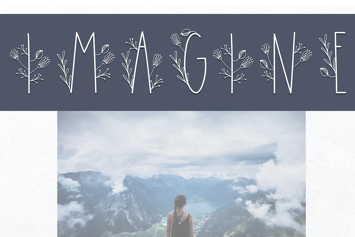 Dream - Handmade Floral Font preview 7