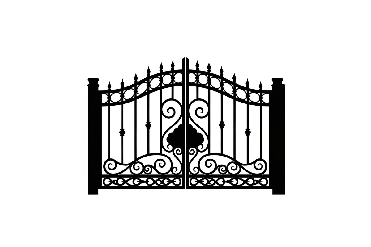 Ornate Wrought Iron Gate Vector Bund, an Illustration by Designs_River (Photo 19 of 47)