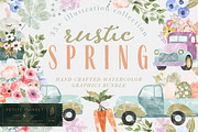 Rustic Spring: Easter Watercolors, an Illustration by PetiteMarket (Thumbnail 1 of 4)