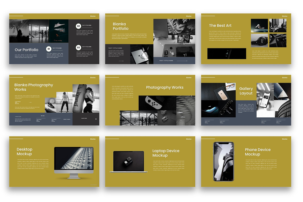 Bianka–Business PowerPoint Template, a Presentation Template by kreatifreya (Photo 3 of 5)