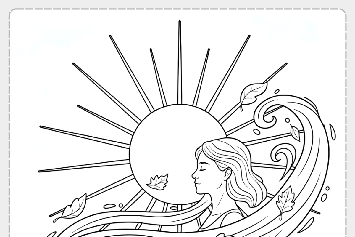 Manifestation Coloring Page, a Person Illustration by Nuvame Arts & Designs (Photo 25 of 27)