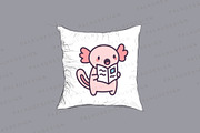 Kawaii Axolotl Summer Walk, a Seasonal Illustration by Palau (Thumbnail 8 of 12)