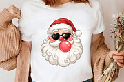 Cool Santa Sunglasses Bubblegum PNG, a Seasonal Illustration by CrexoraLab (Thumbnail 4 of 4)