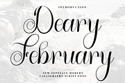 Deary February, a Script Font by FreshTypeINK (Thumbnail 1 of 8)